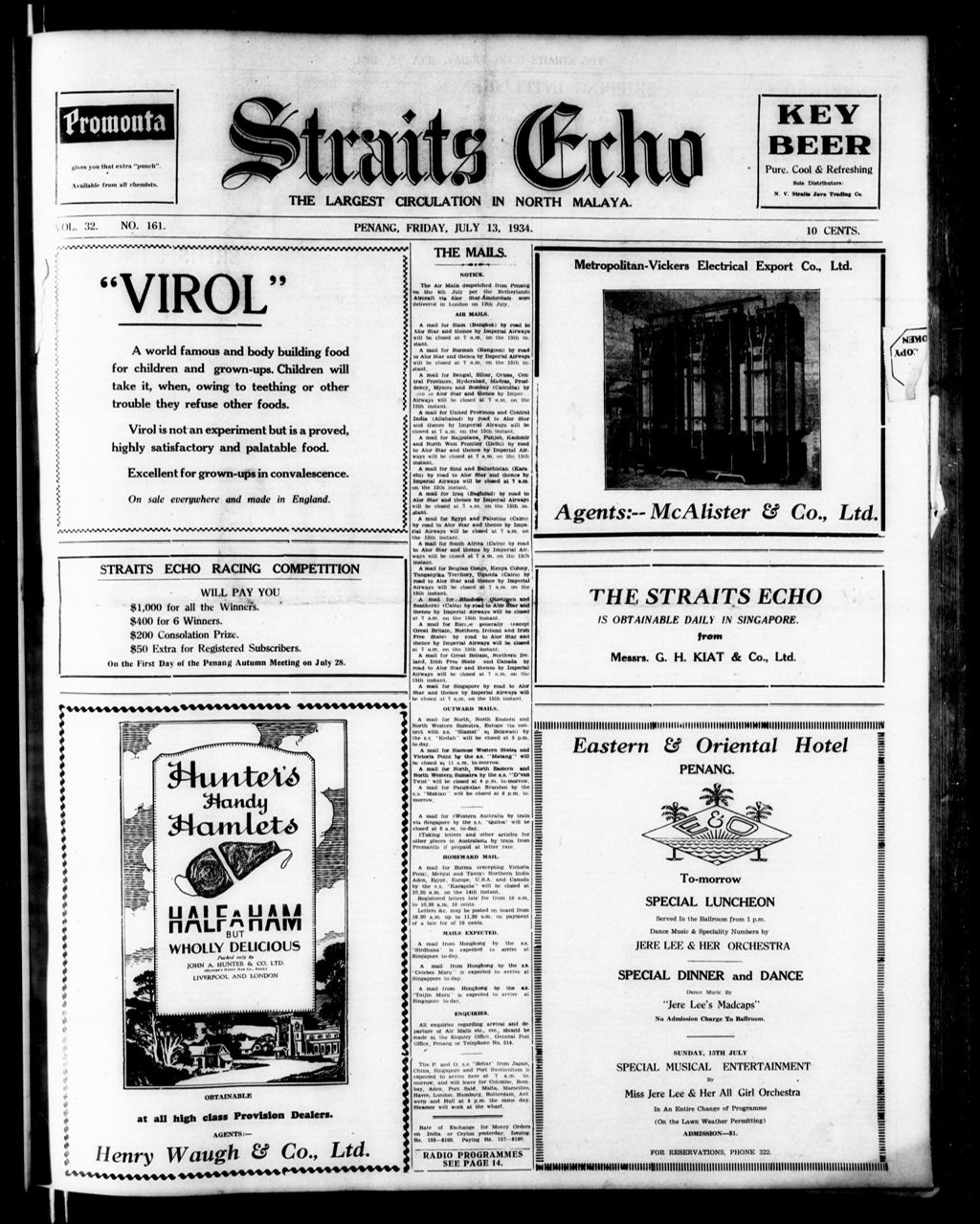 Miniature of Straits Echo 13 July 1934