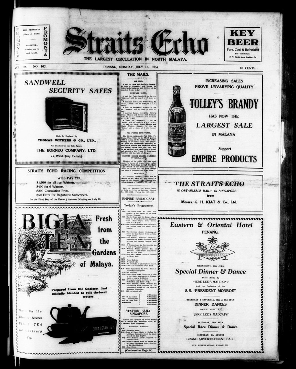 Miniature of Straits Echo 16 July 1934