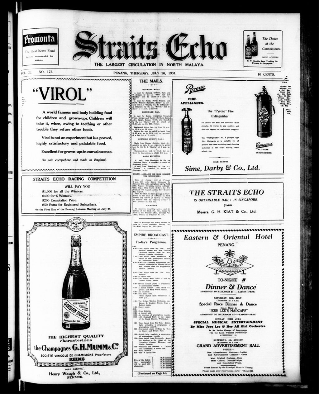 Miniature of Straits Echo 26 July 1934