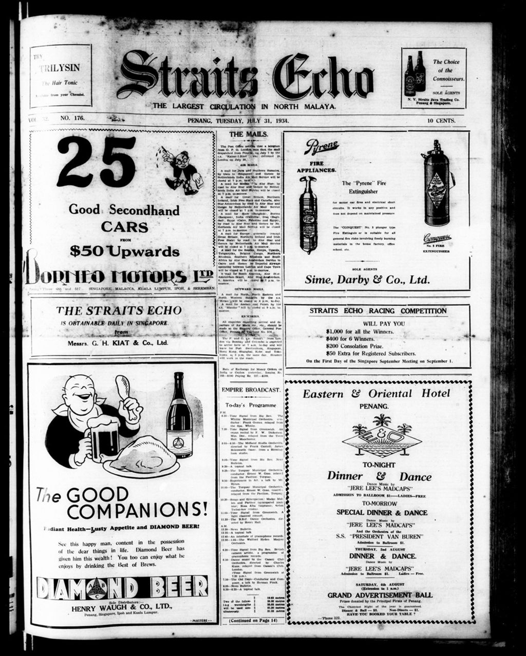 Miniature of Straits Echo 31 July 1934