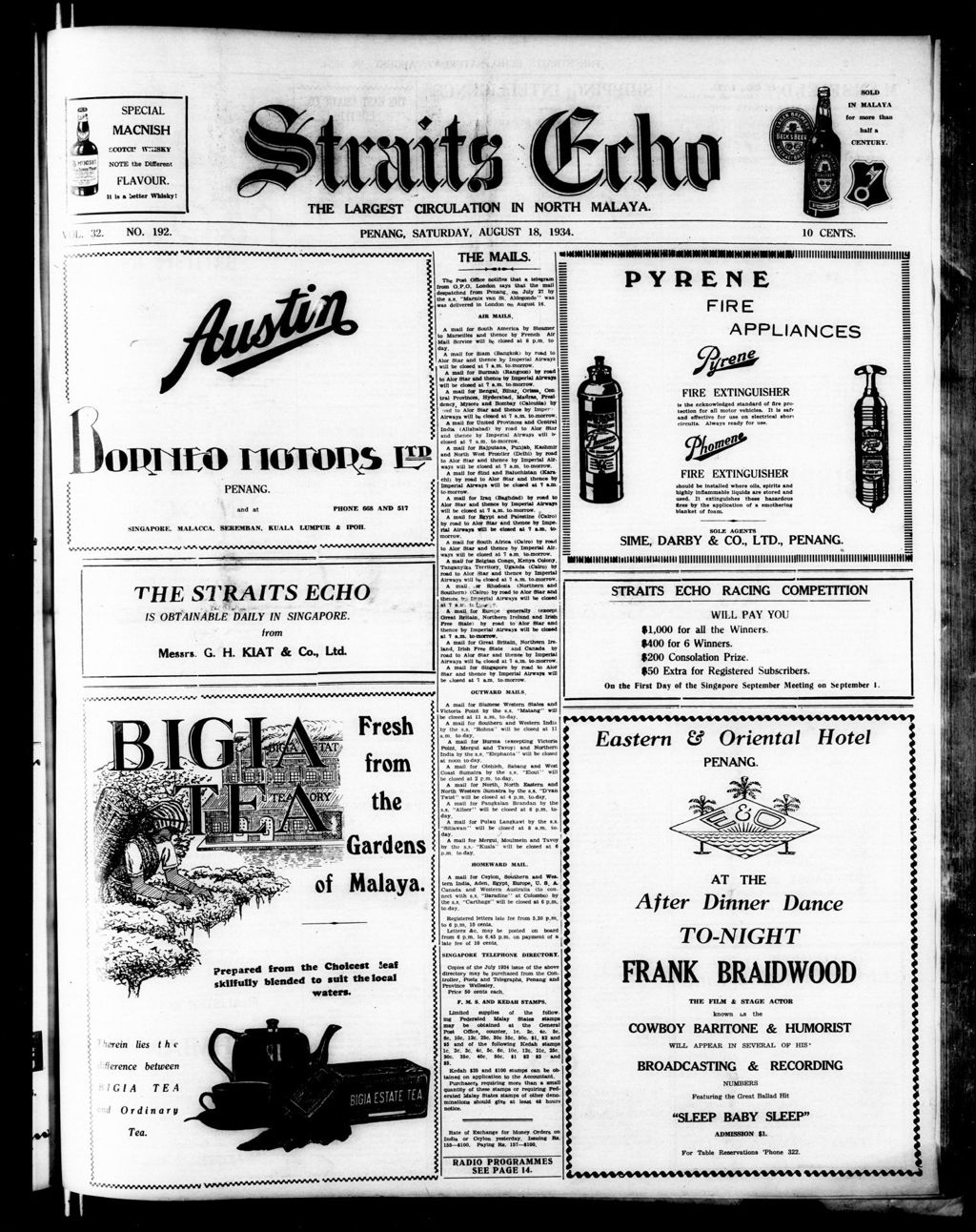 Miniature of Straits Echo 18 August 1934