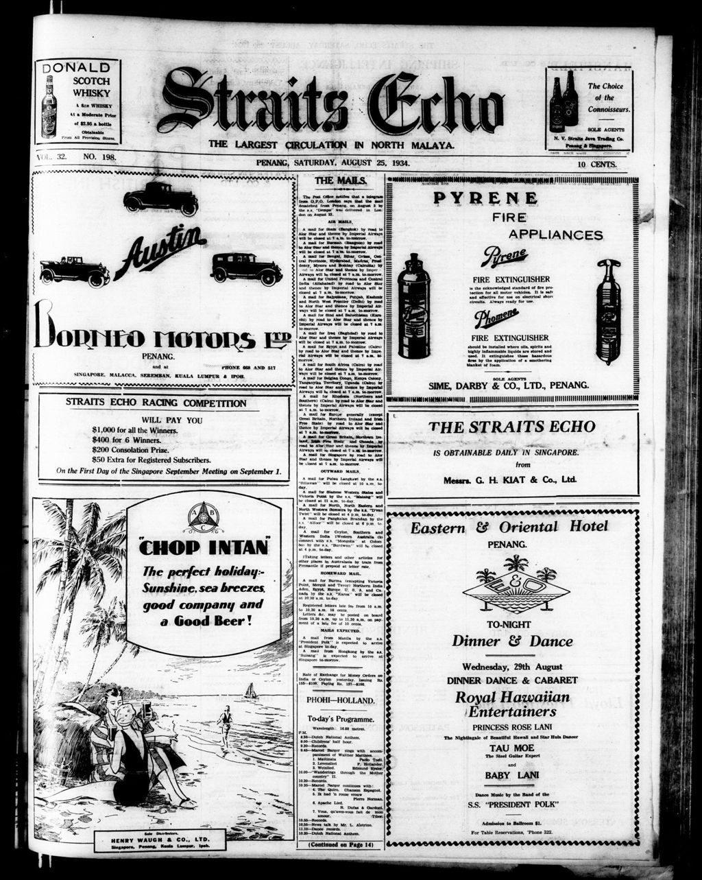 Miniature of Straits Echo 25 August 1934