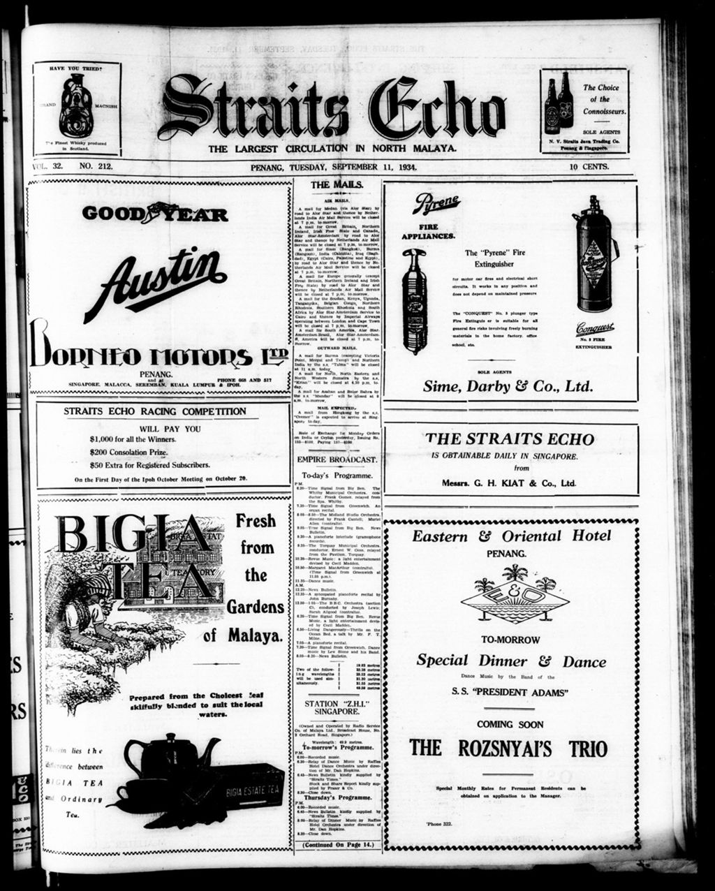 Miniature of Straits Echo 11 September 1934