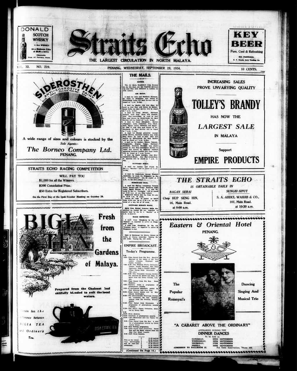 Miniature of Straits Echo 19 September 1934