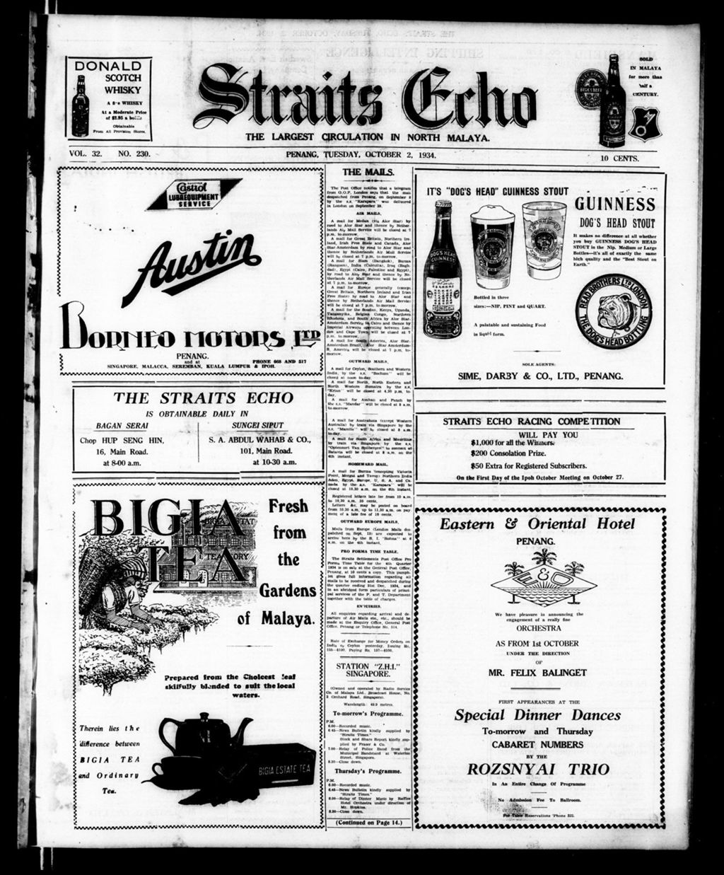 Miniature of Straits Echo 02 October 1934