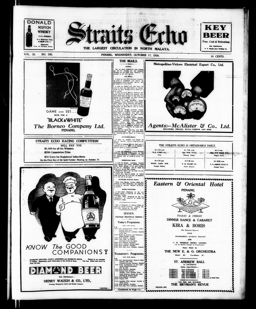 Miniature of Straits Echo 17 October 1934