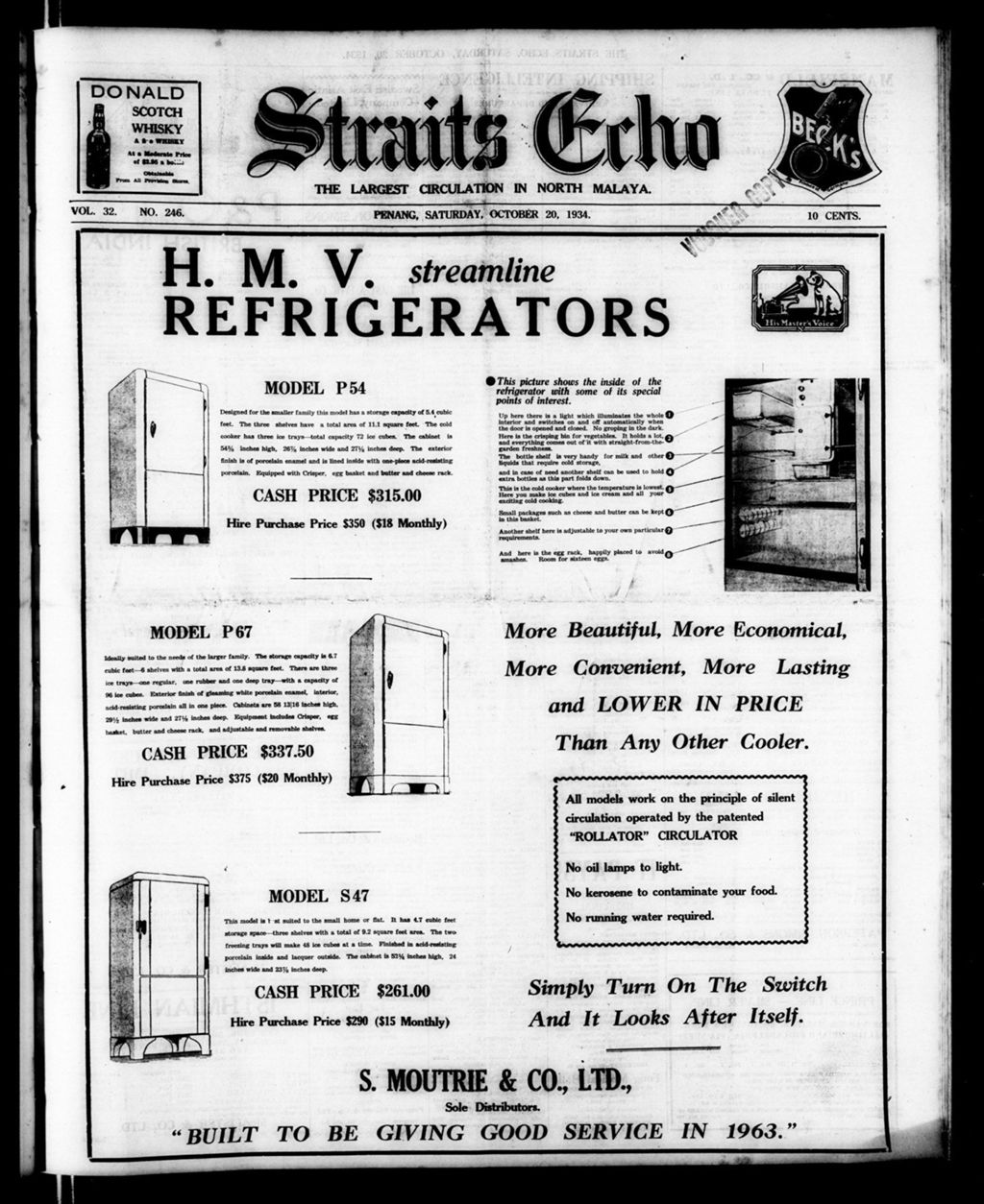 Miniature of Straits Echo 20 October 1934