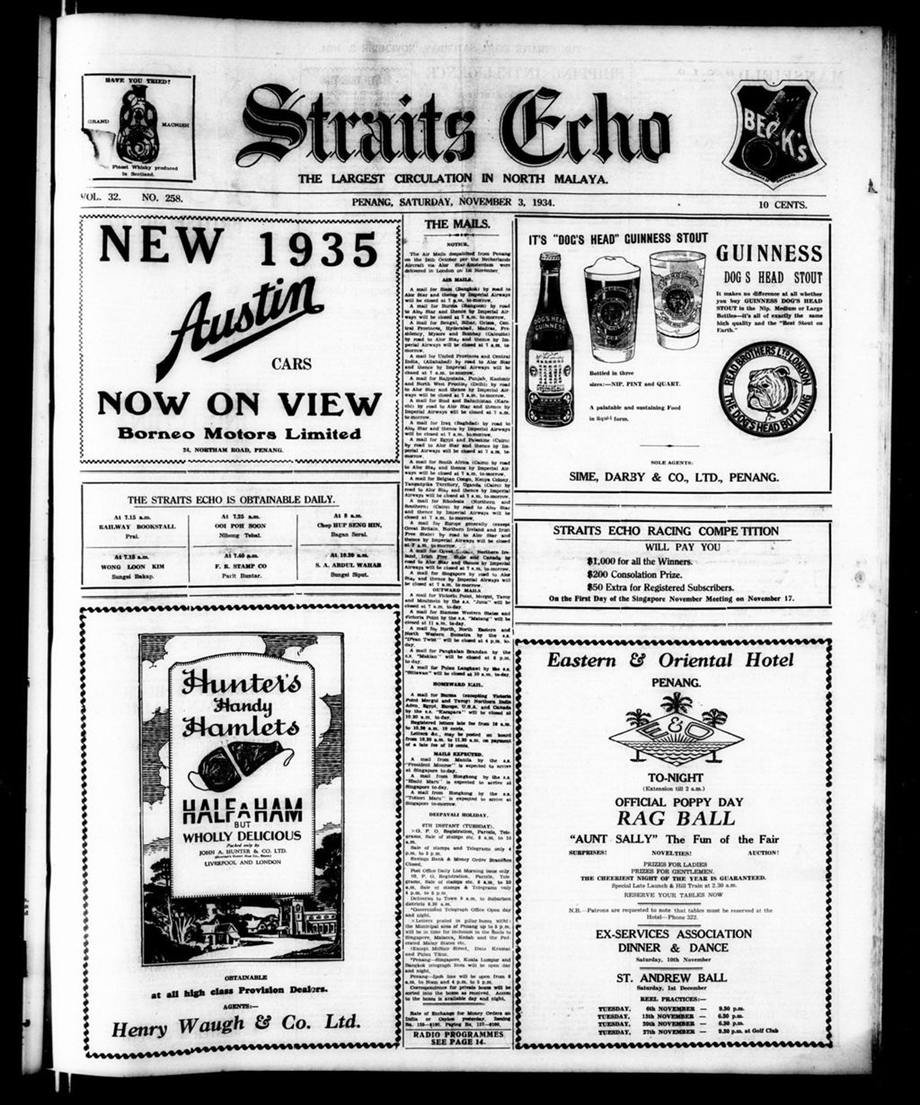 Miniature of Straits Echo 03 November 1934