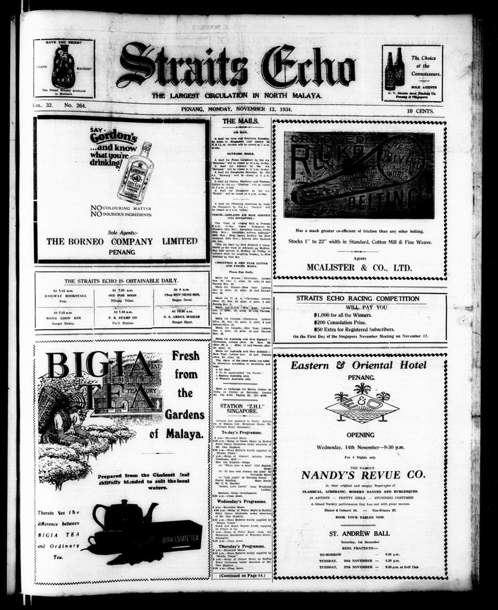 Miniature of Straits Echo 12 November 1934