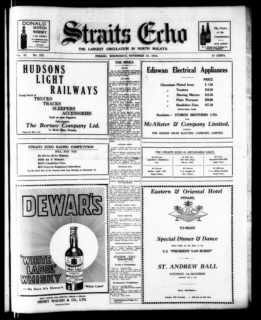 Miniature of Straits Echo 21 November 1934