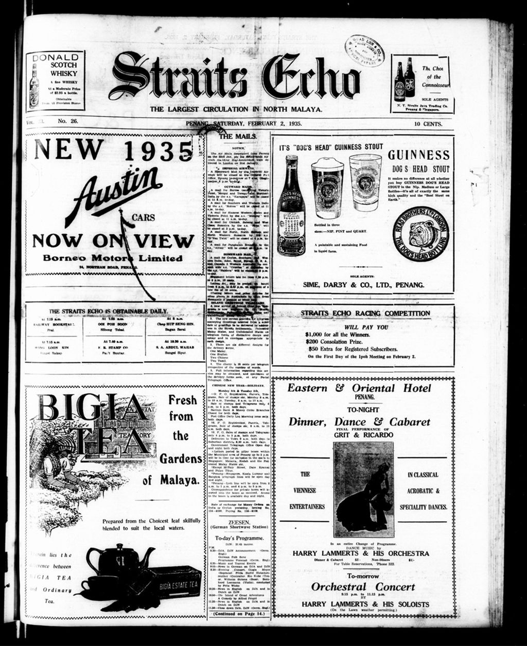 Miniature of Straits Echo 02 February 1935