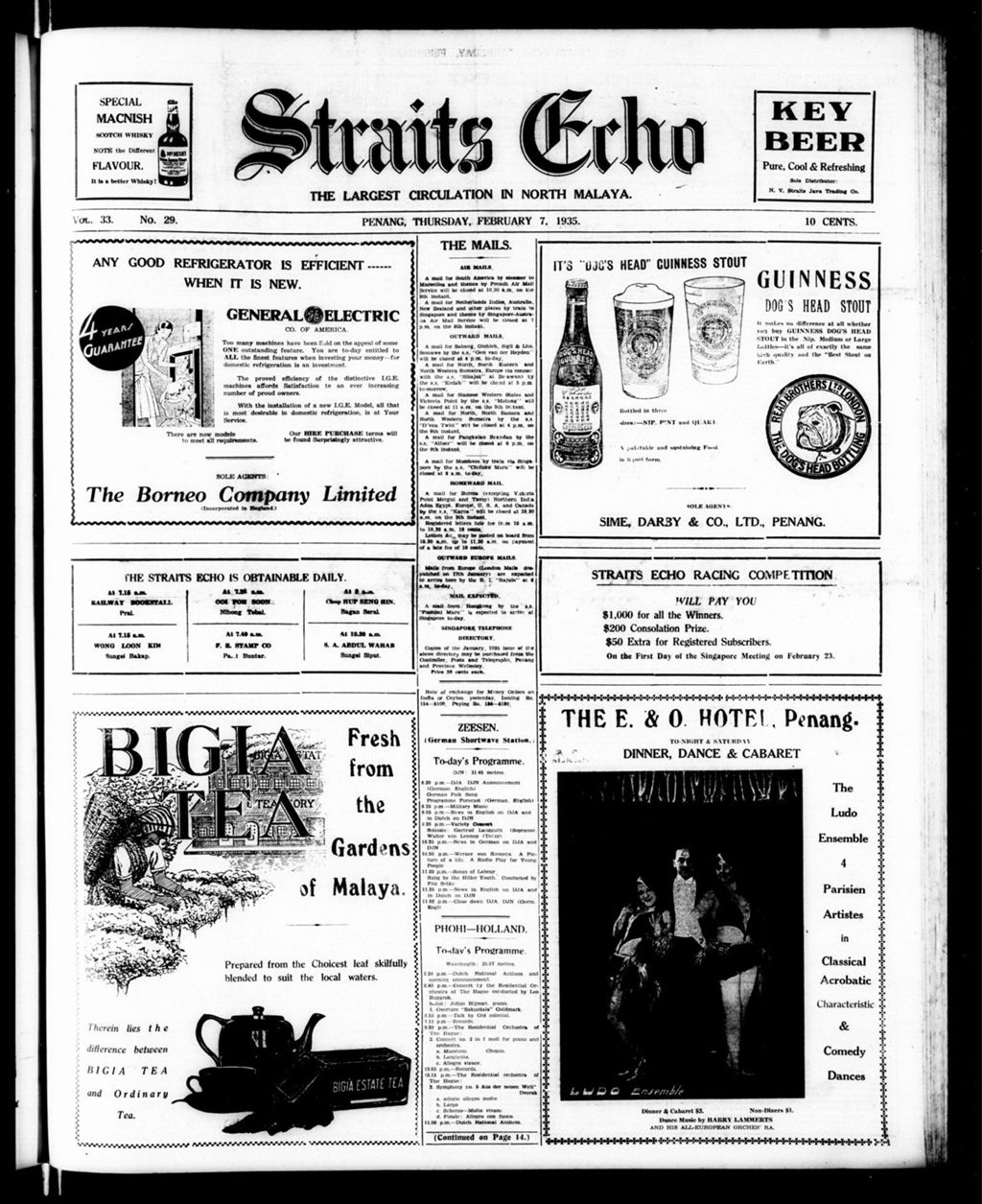 Miniature of Straits Echo 07 February 1935