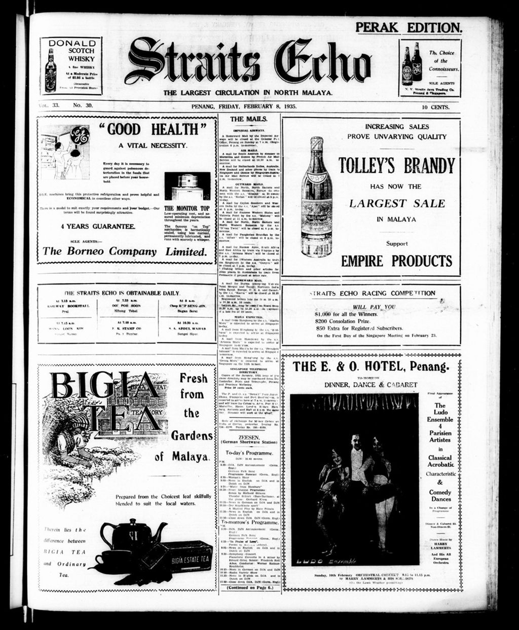 Miniature of Straits Echo 08 February 1935