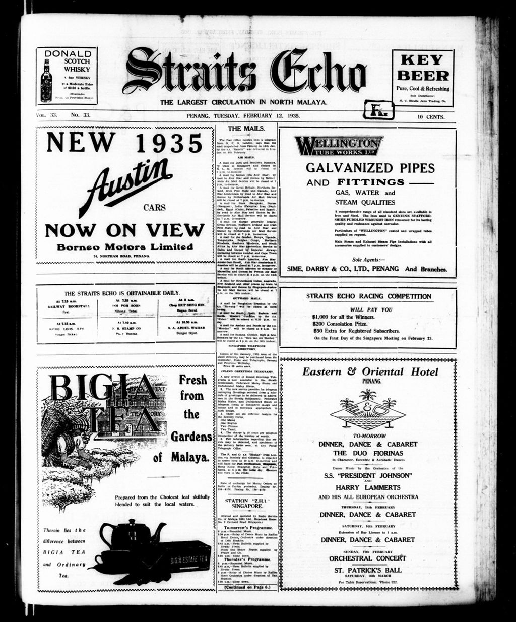 Miniature of Straits Echo 12 February 1935