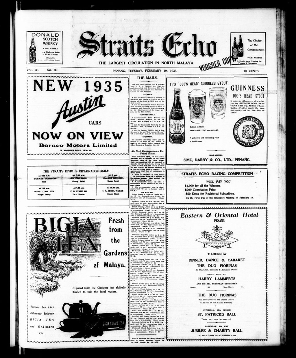 Miniature of Straits Echo 19 February 1935