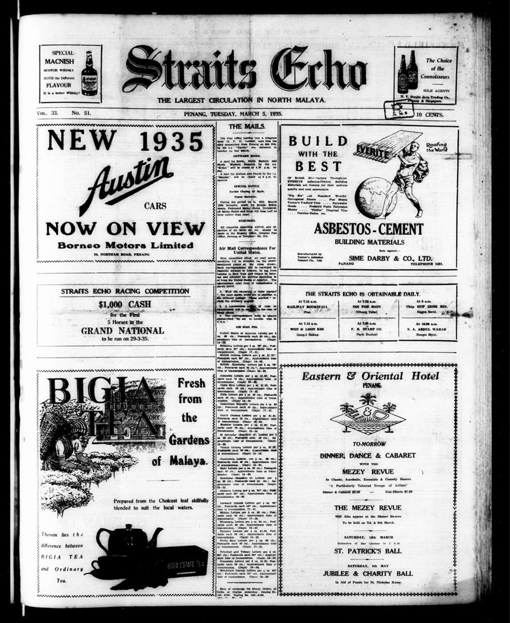 Miniature of Straits Echo 05 March 1935