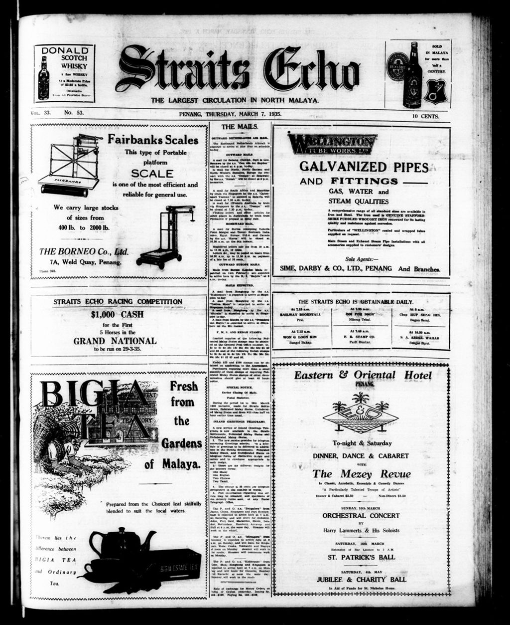 Miniature of Straits Echo 07 March 1935