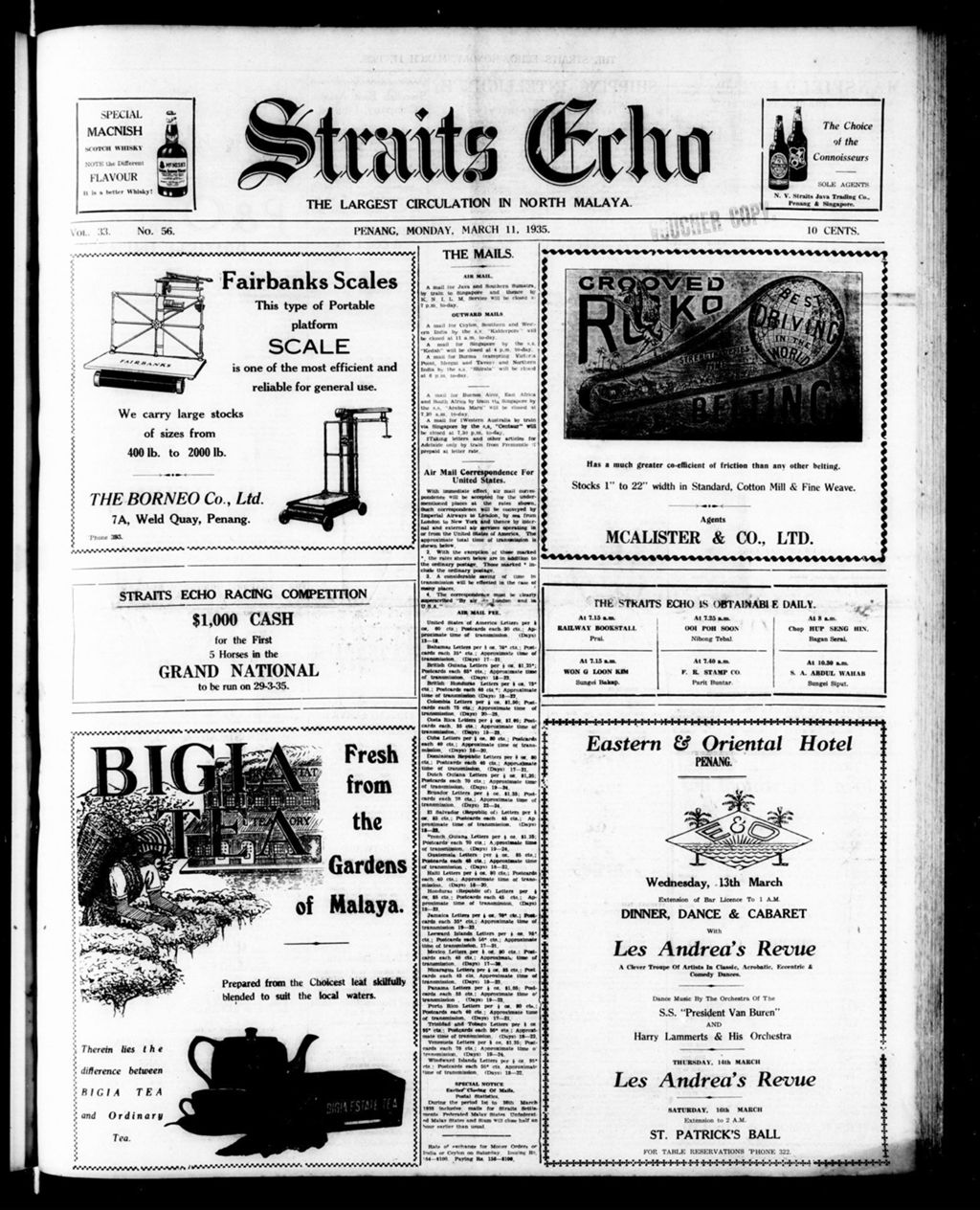 Miniature of Straits Echo 11 March 1935