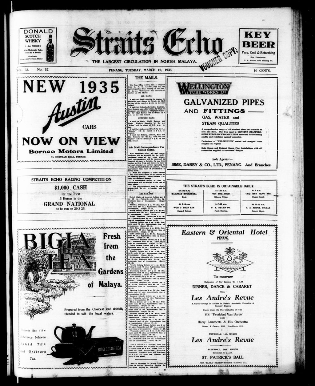 Miniature of Straits Echo 12 March 1935