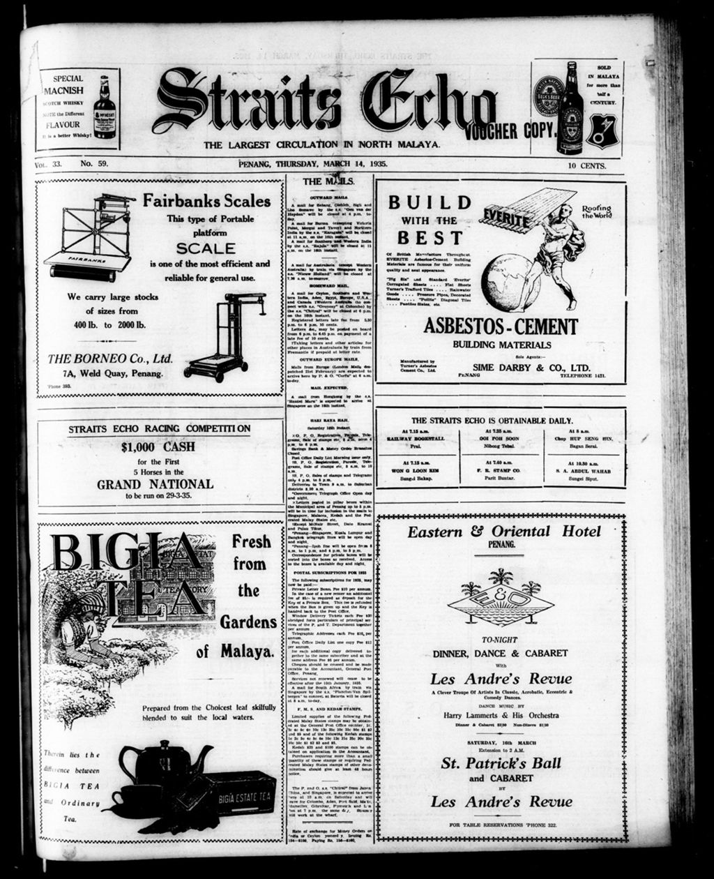 Miniature of Straits Echo 14 March 1935