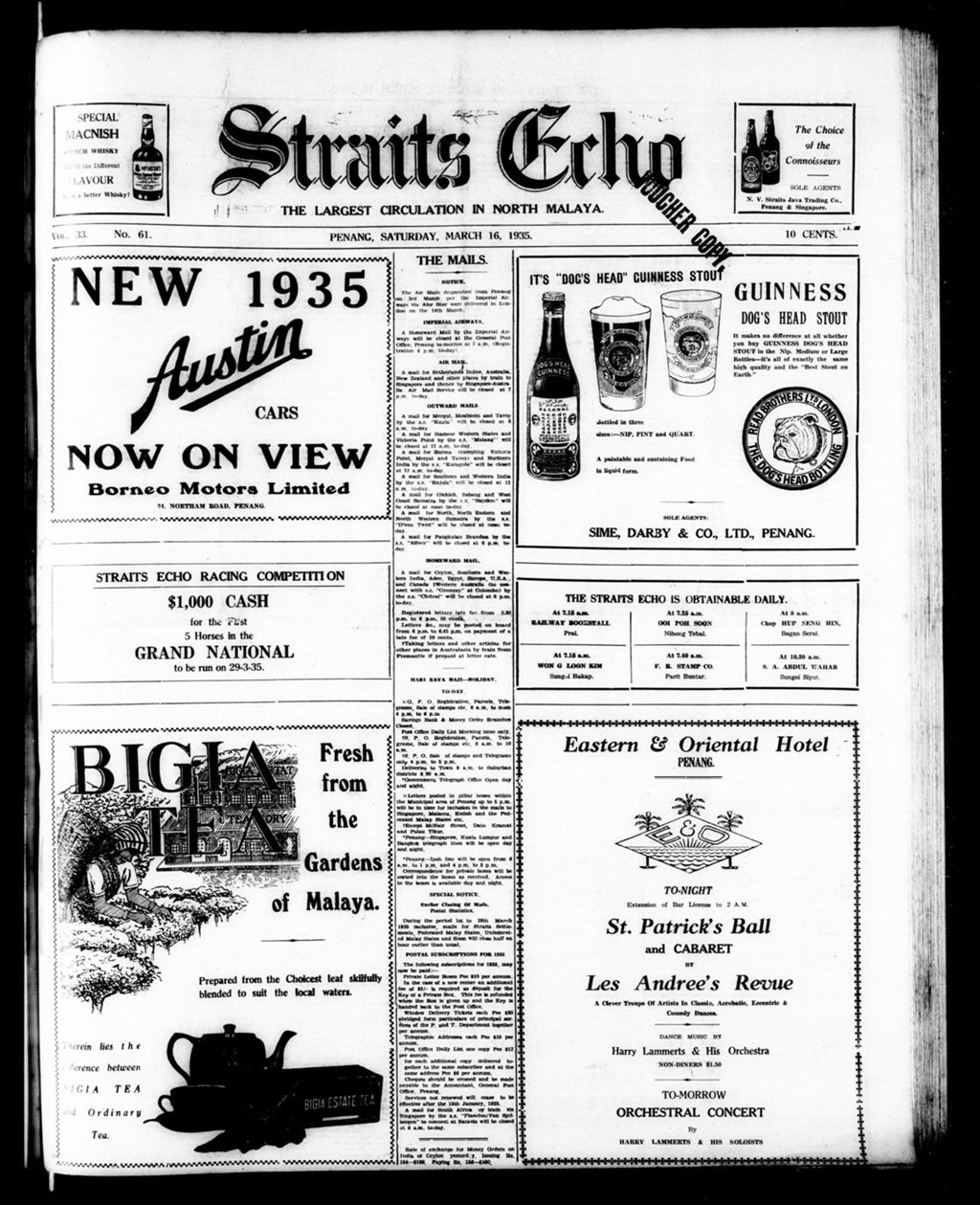 Miniature of Straits Echo 16 March 1935