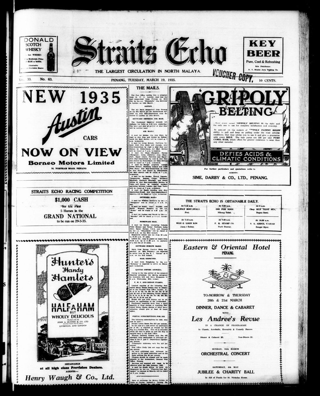 Miniature of Straits Echo 19 March 1935