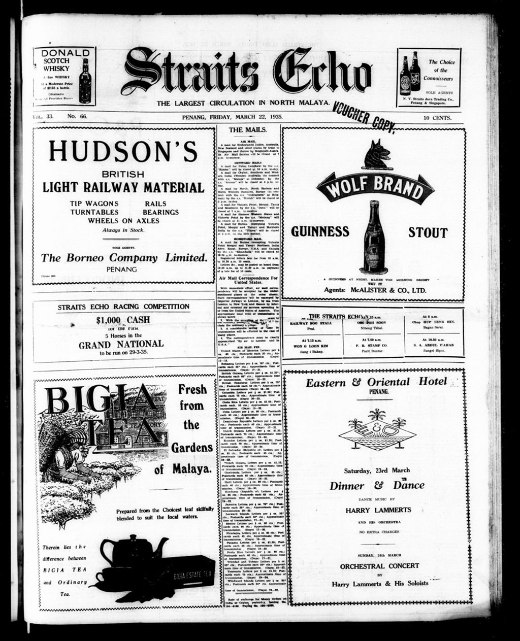 Miniature of Straits Echo 22 March 1935