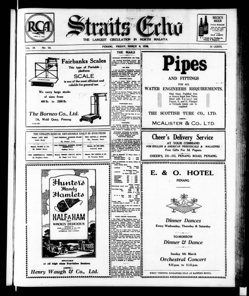 Miniature of Straits Echo 06 March 1936