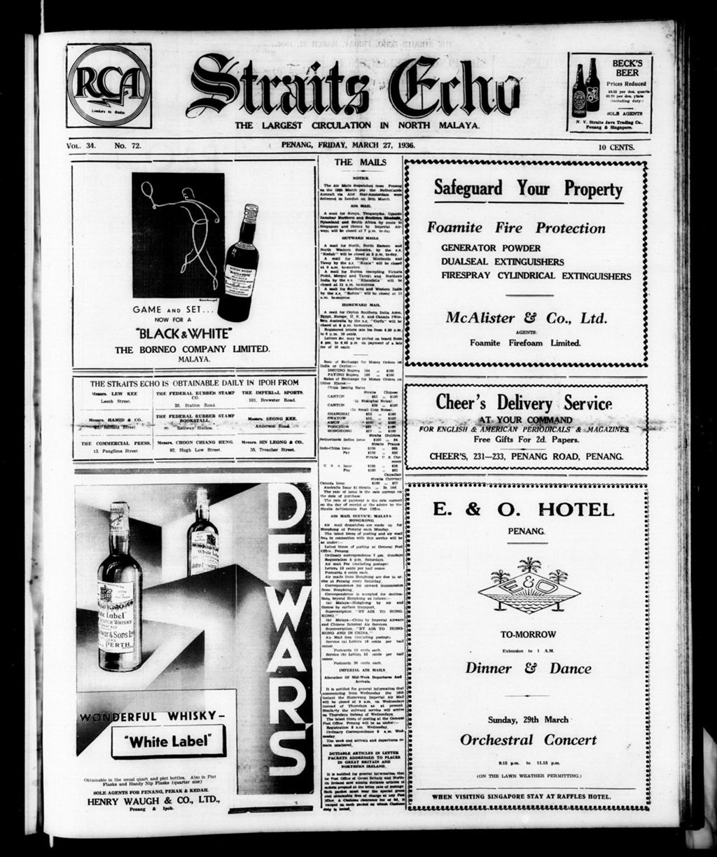 Miniature of Straits Echo 27 March 1936