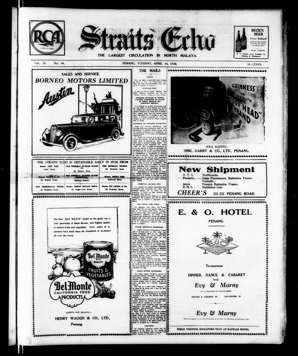 Miniature of Straits Echo 14 April 1936