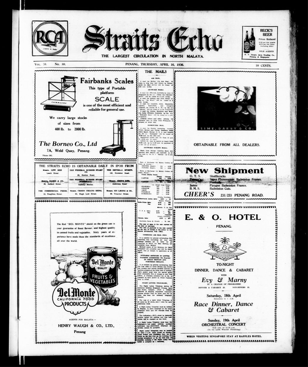 Miniature of Straits Echo 16 April 1936