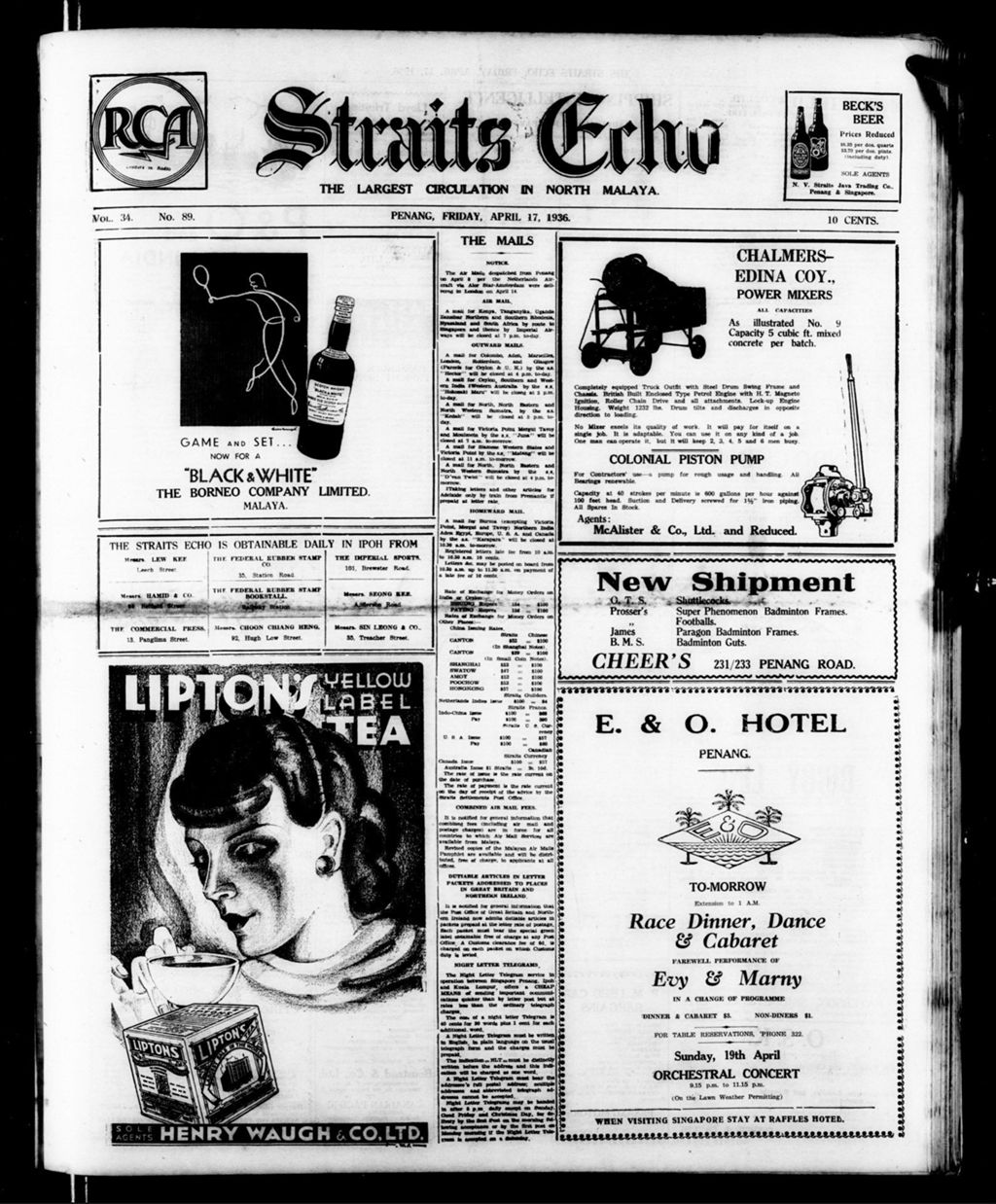 Miniature of Straits Echo 17 April 1936