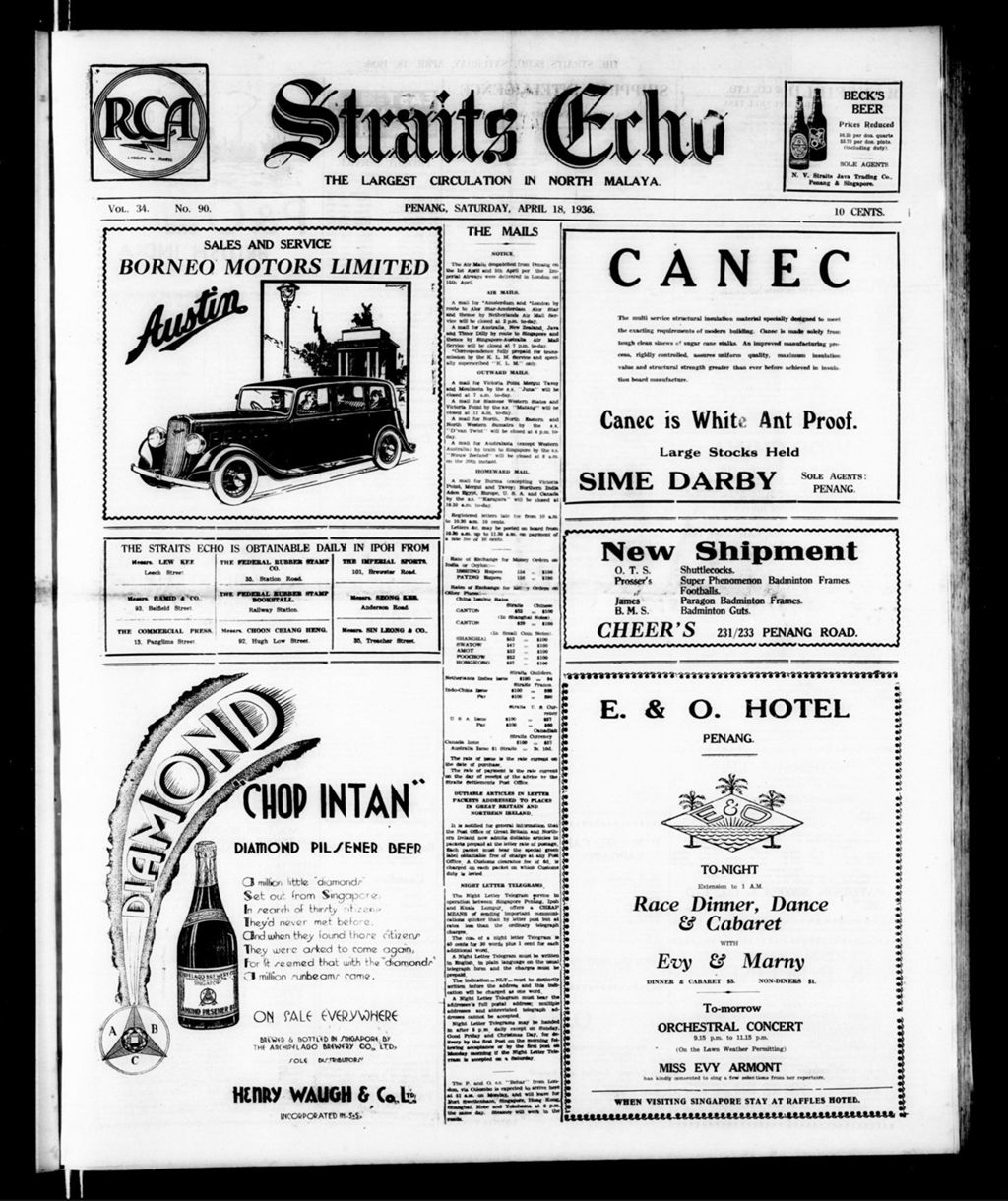 Miniature of Straits Echo 18 April 1936