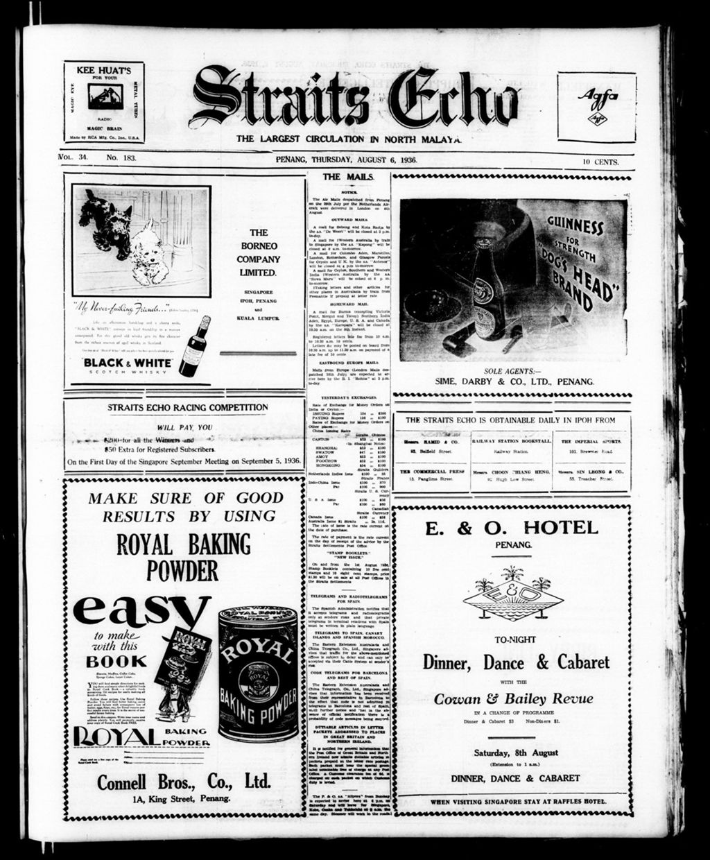 Miniature of Straits Echo 06 August 1936