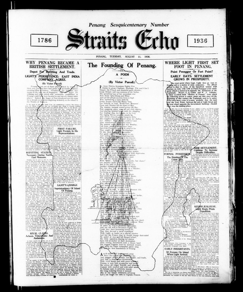 Miniature of Straits Echo 11 August 1936