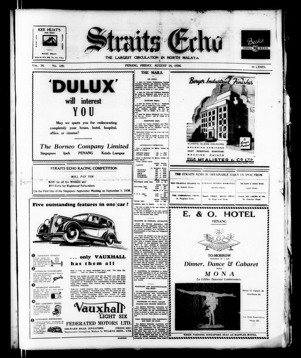 Miniature of Straits Echo 14 August 1936