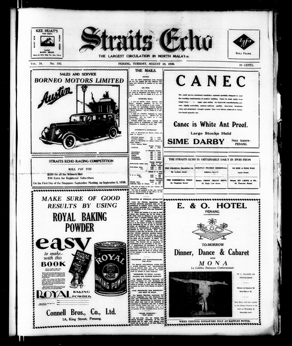 Miniature of Straits Echo 18 August 1936