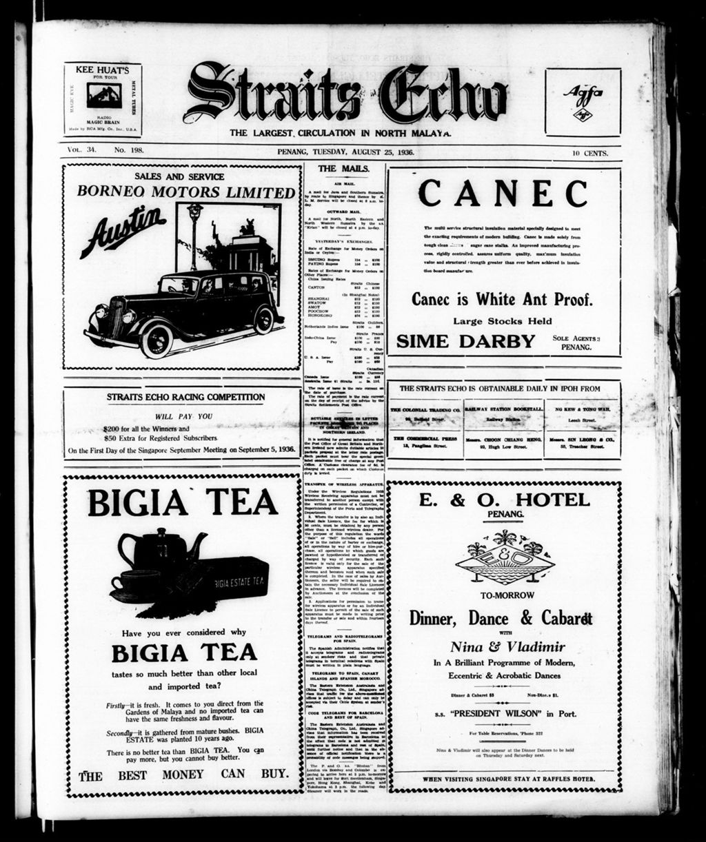 Miniature of Straits Echo 25 August 1936