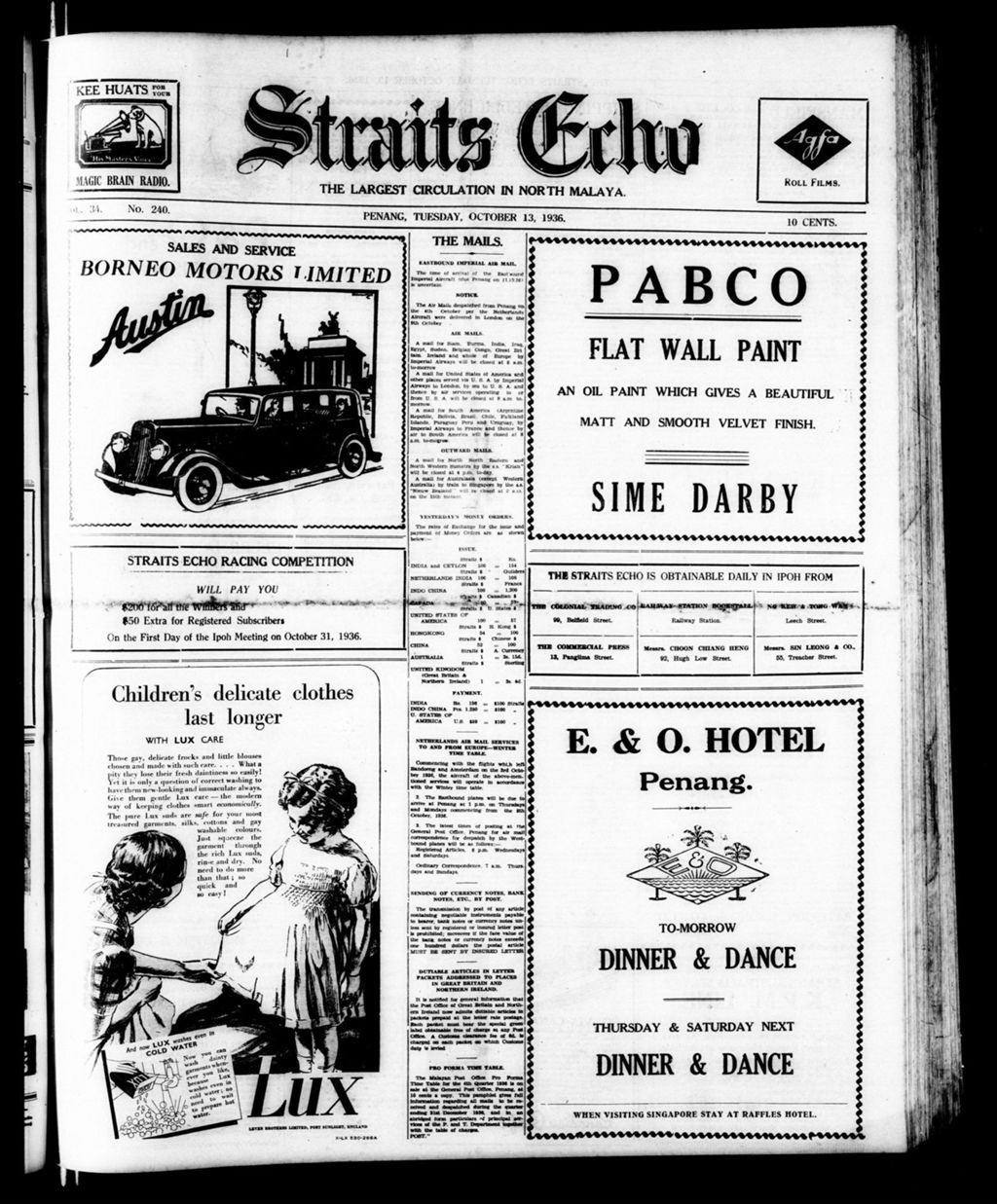 Miniature of Straits Echo 13 October 1936