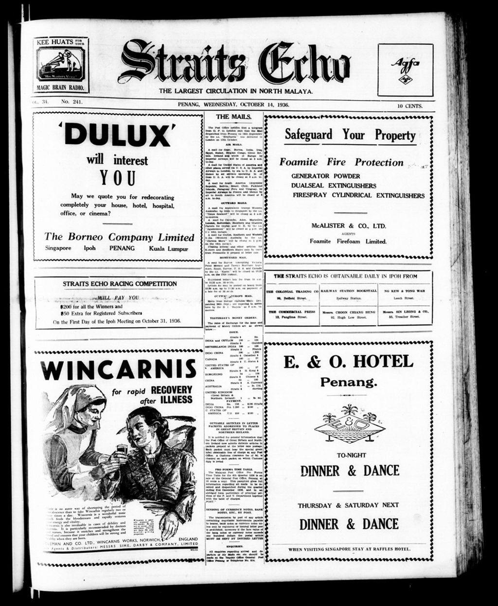 Miniature of Straits Echo 14 October 1936