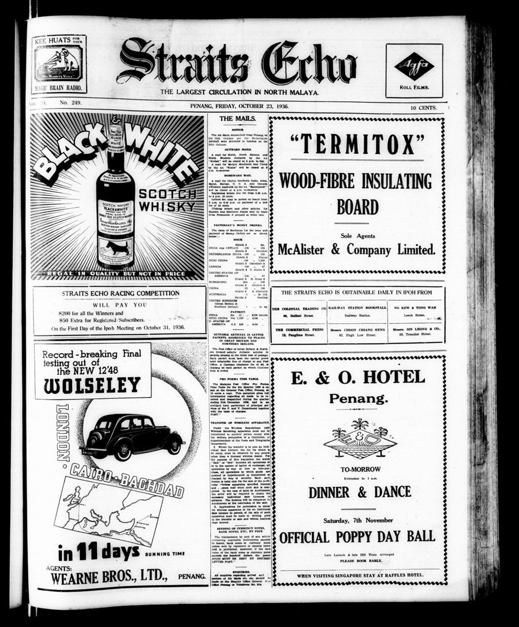 Miniature of Straits Echo 23 October 1936