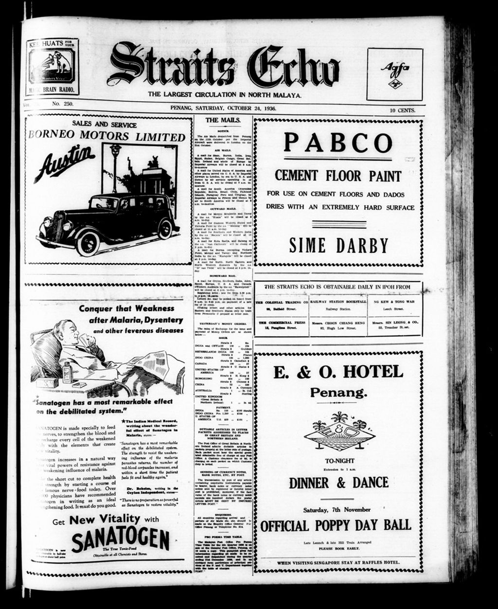 Miniature of Straits Echo 24 October 1936