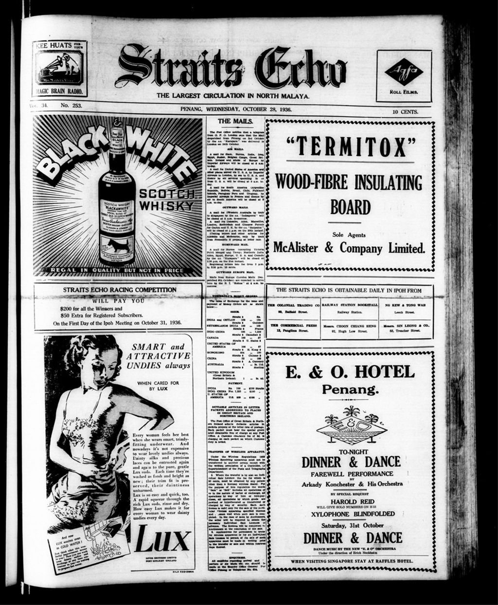 Miniature of Straits Echo 28 October 1936