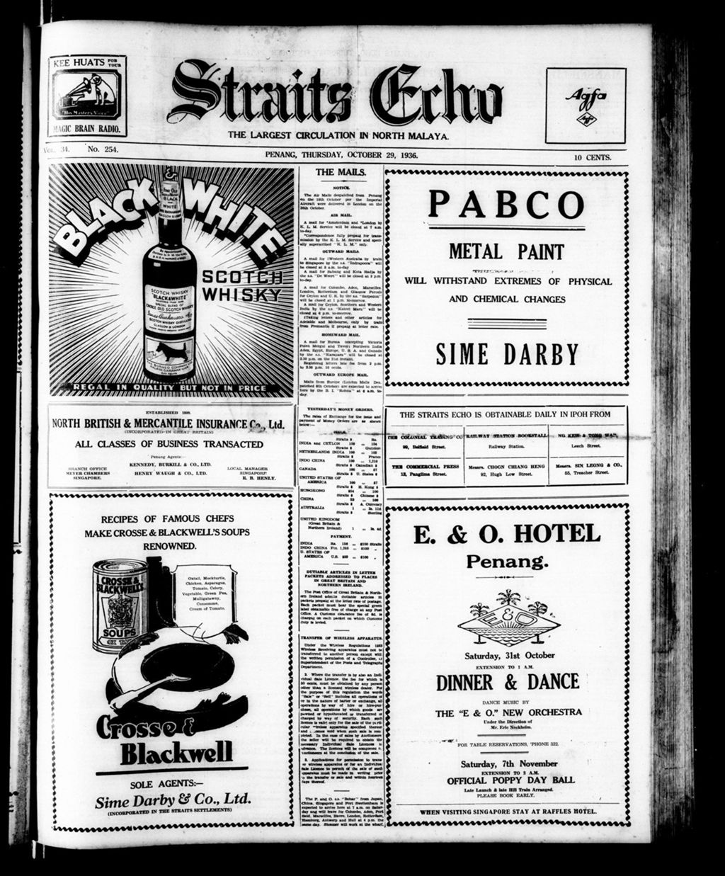 Miniature of Straits Echo 29 October 1936