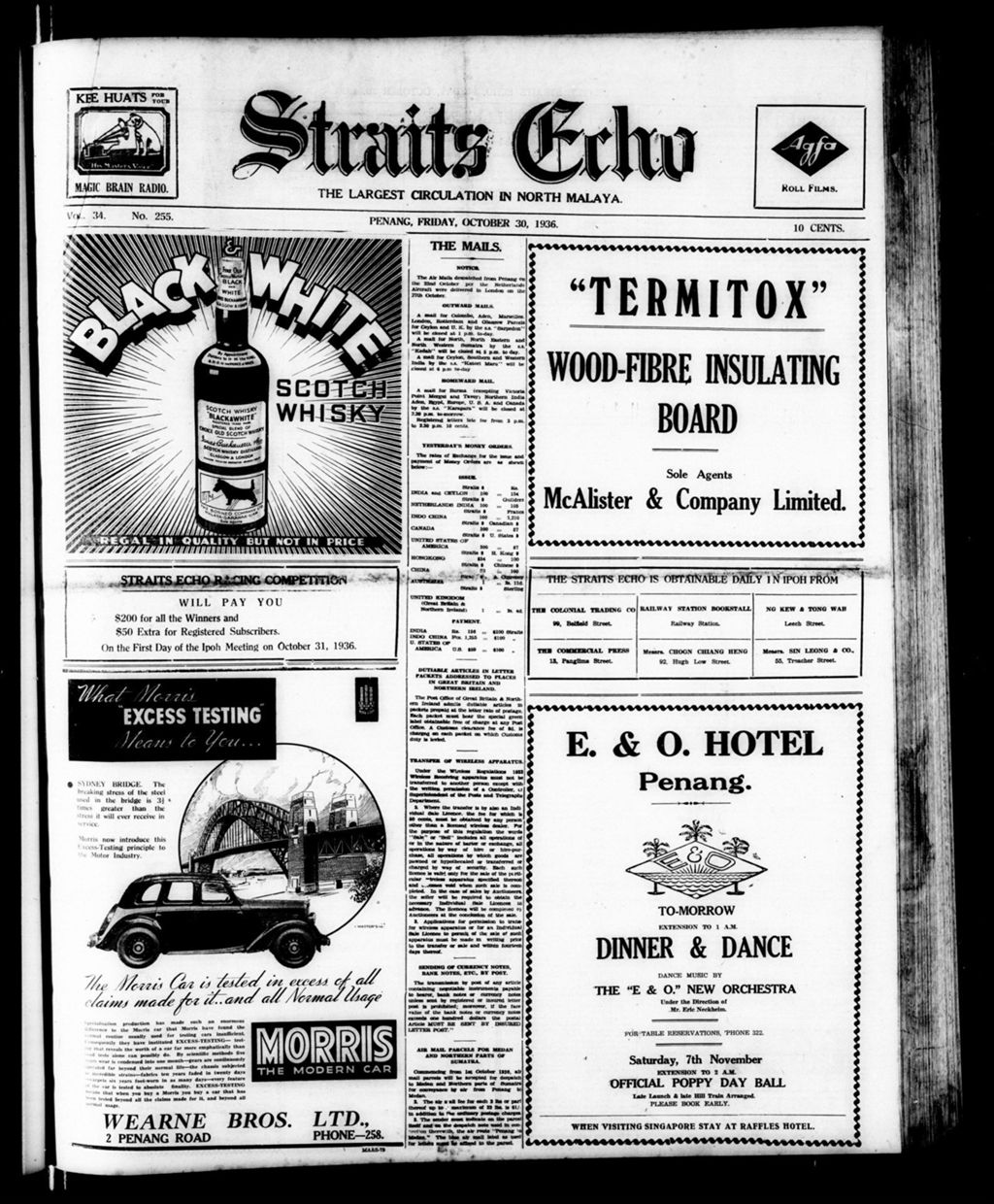 Miniature of Straits Echo 30 October 1936