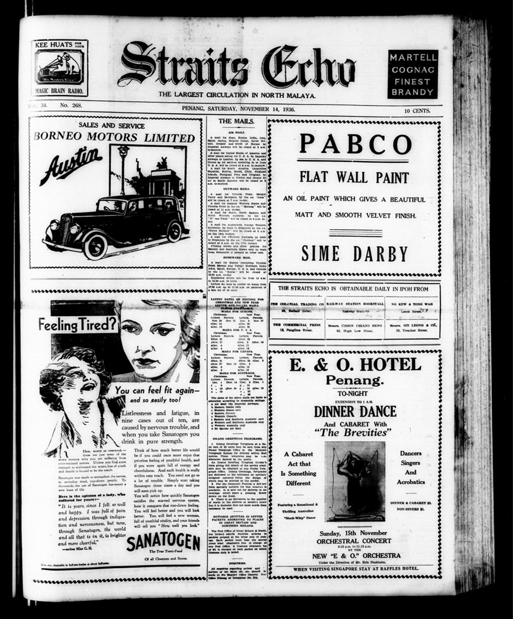 Miniature of Straits Echo 14 November 1936