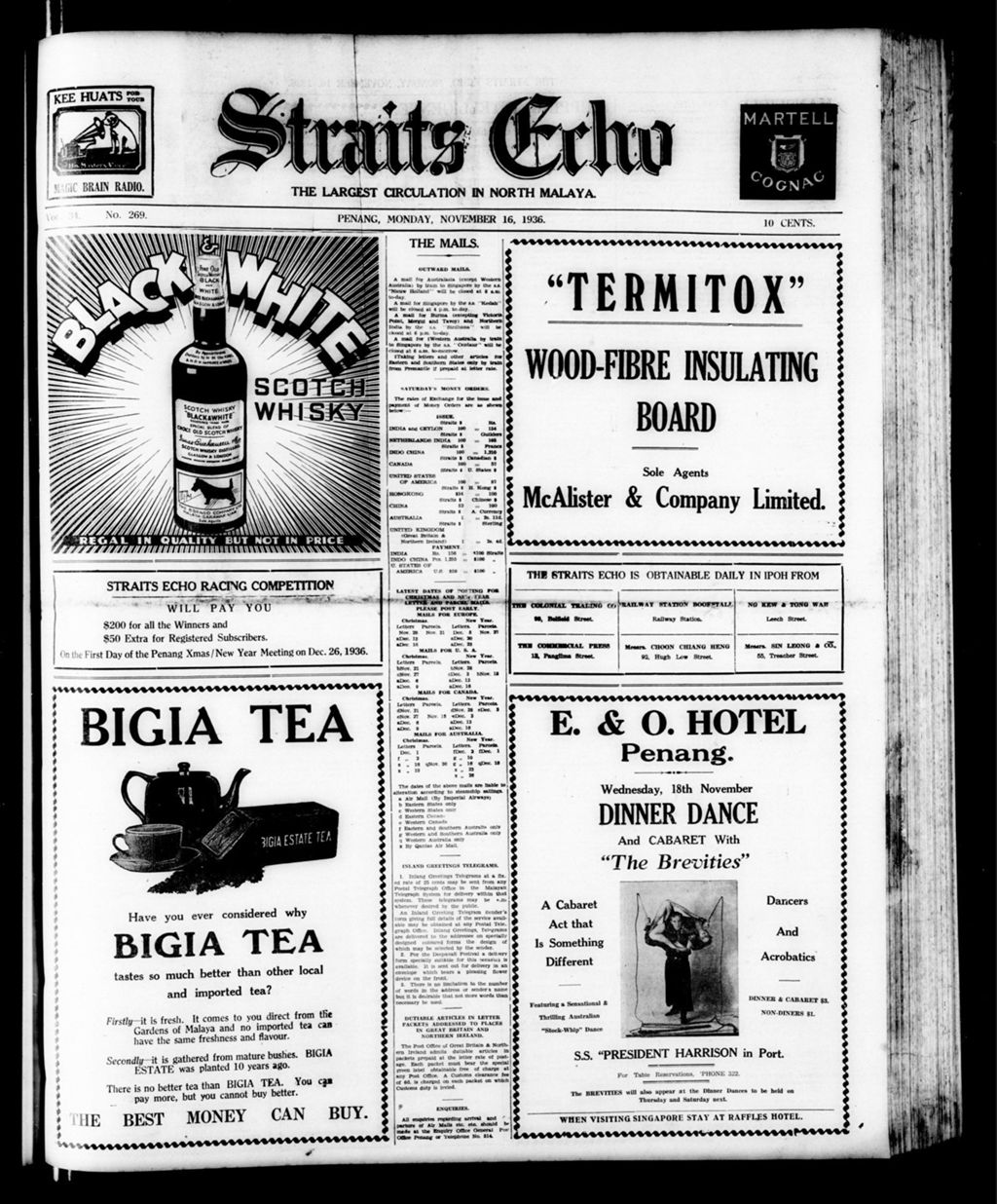 Miniature of Straits Echo 16 November 1936