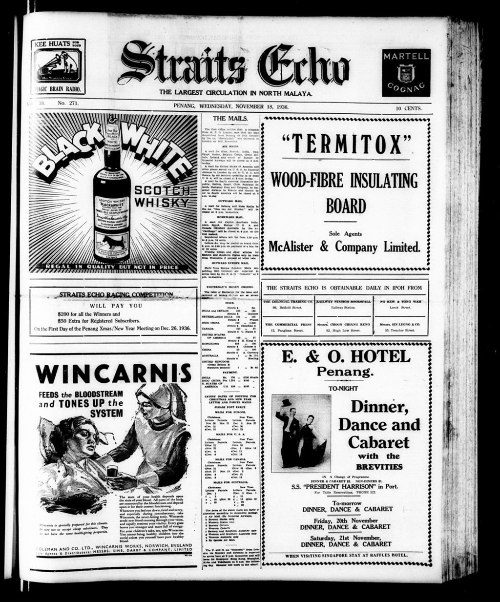 Miniature of Straits Echo 18 November 1936