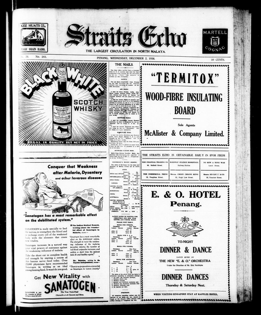 Miniature of Straits Echo 02 December 1936