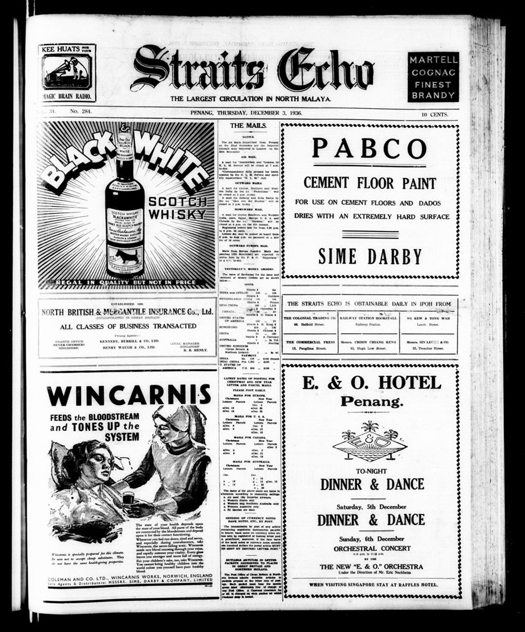 Miniature of Straits Echo 03 December 1936